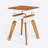 Dakota Square Dining Table, Solid Beech Wood Modern Kitchen & Dining Table for 2 to 4-2115479576