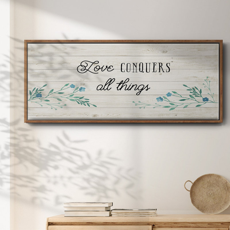 Amour floral - toile encadrée, H 8 po x l 20 po