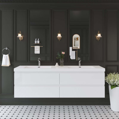 Meuble-lavabo flottant 72 po avec lavabo 72 po