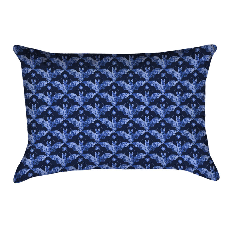 Coussin lombaire Katelyn Elizabeth, Sergé de coton, Bleu