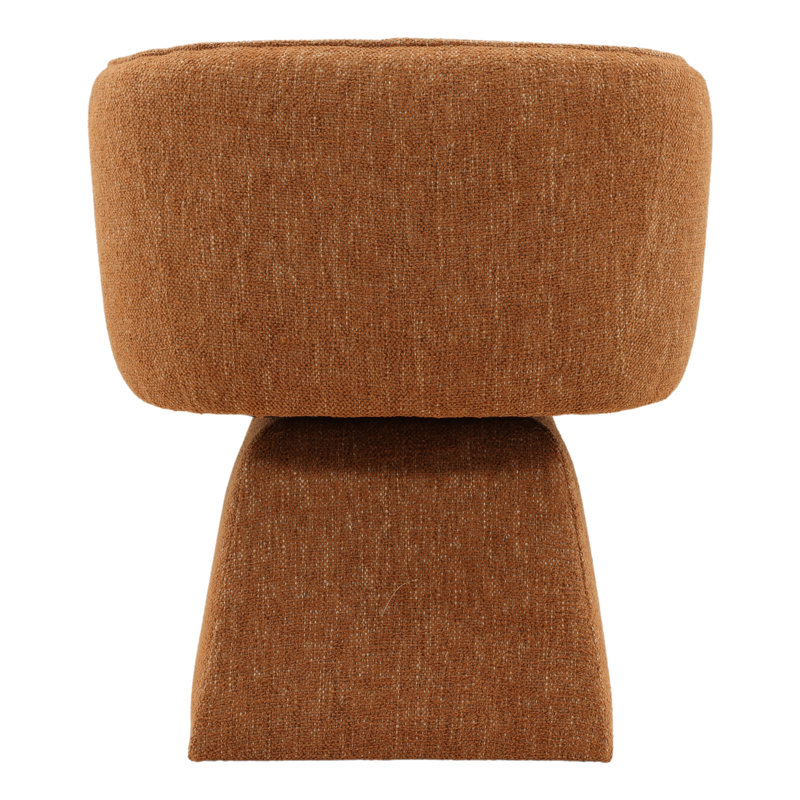 Jonie Upholstered Swivel Chair, Camel, Ginger