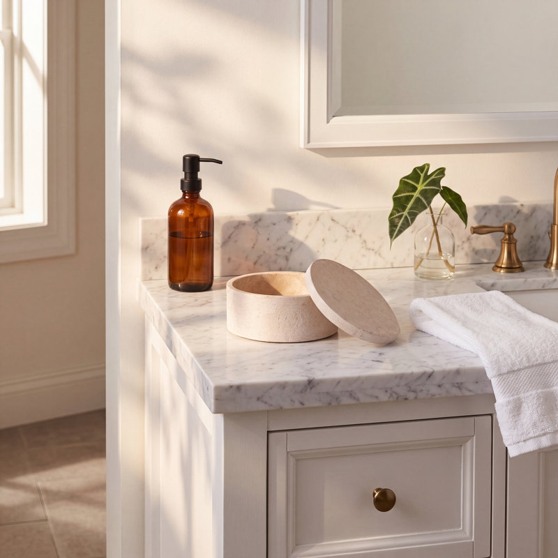 Vici Marble Bathroom Storage Container