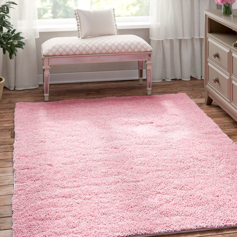 Baldev Shag Performance Solid Color Rug, Rectangle 5'1" x 7'6"