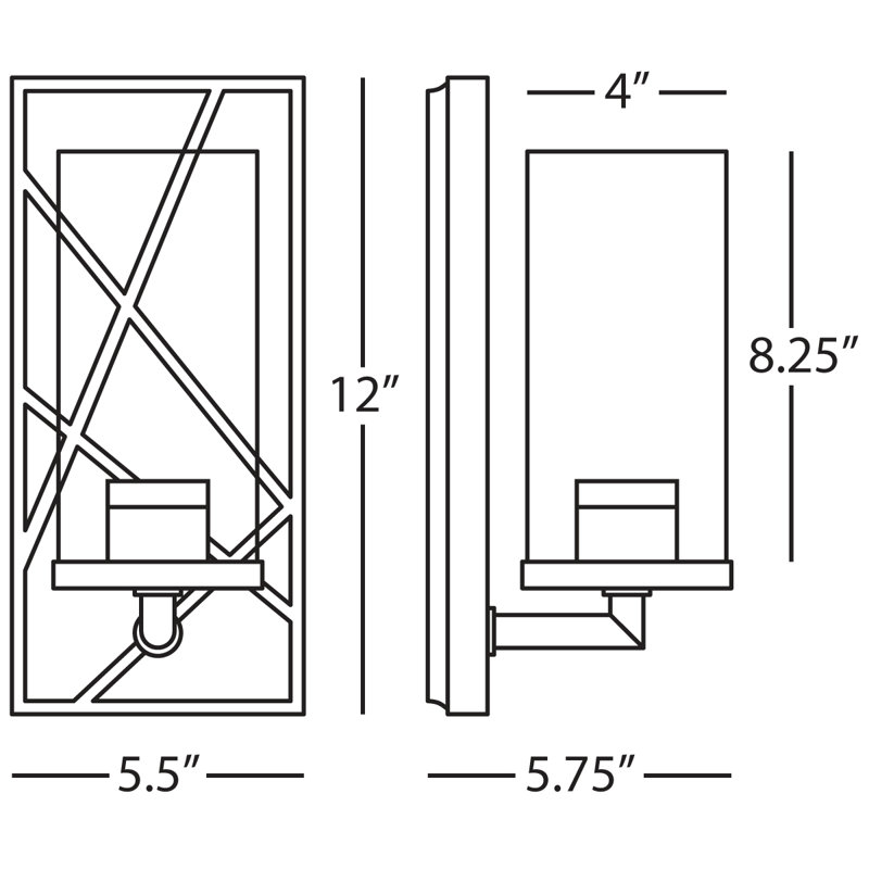 Bond 1 - Light Armed Sconce, Driftwood Oak Wood/Blackened Nickel, White Glass