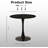 31.5" Round Dining Table, Top With Metal Base-1729952824