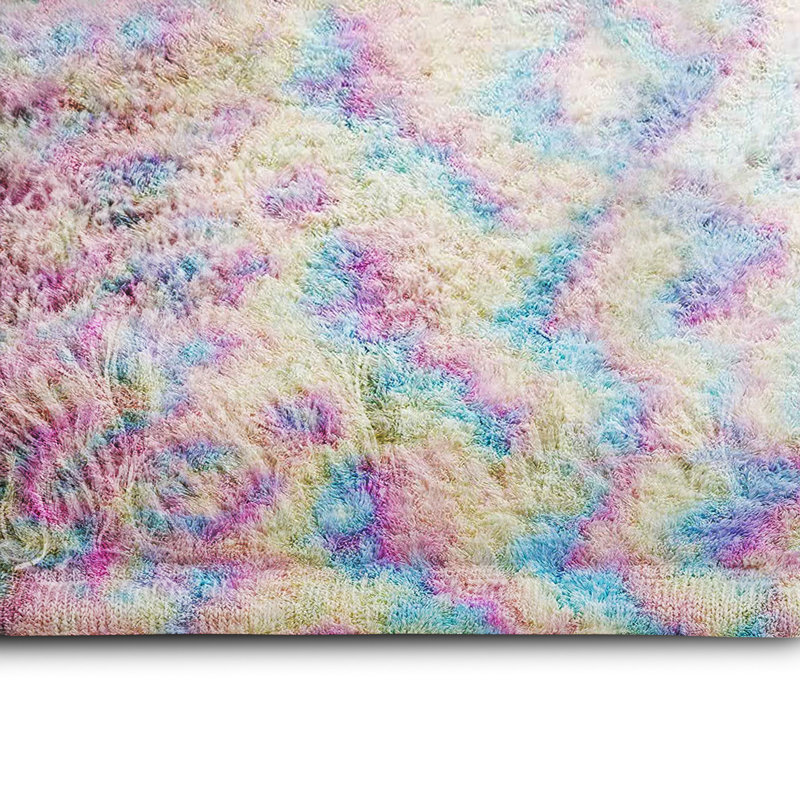 Soft Fluffy Living Room Large Area Rug, Rainbow, Rectangle 200 x 290 cm
