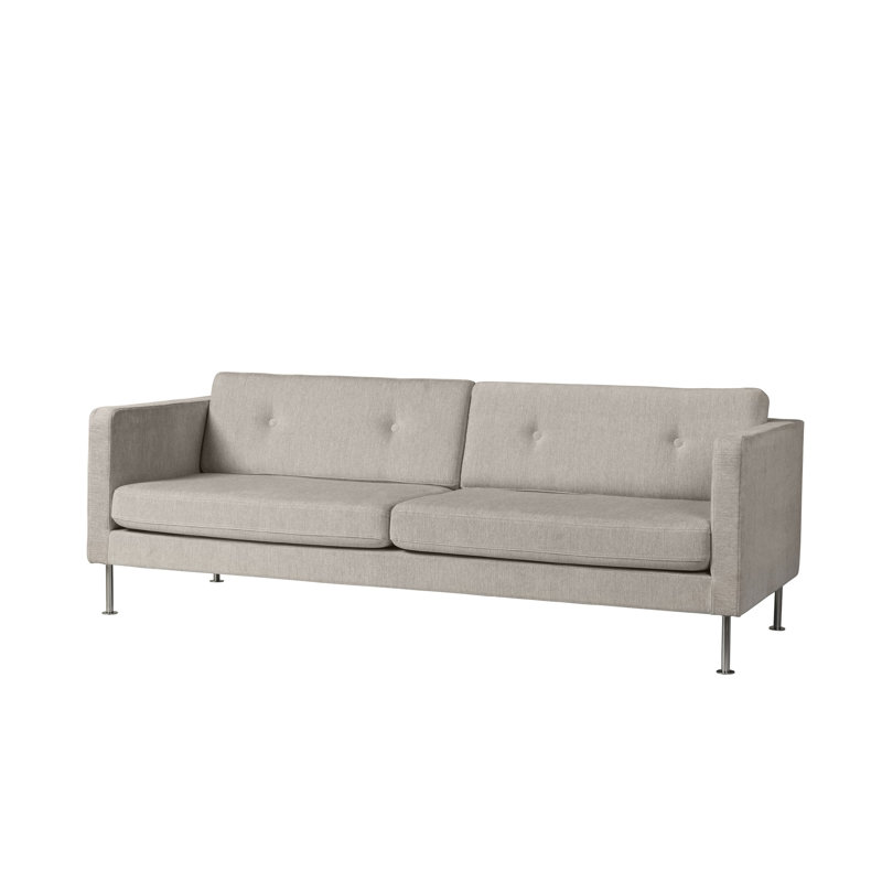Firhoj Sofa, Beige Cotton Blend, 32.28" H x 89.76" W x 34.65" D