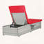 Ensemble de 2 chaises longues en rotin avec dossier réglable, coussins et table d'appoint-1419266422
