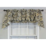 Findlay Charcoal 3-Scoop Empire Valance for Windows up to 54" W