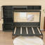Lit escamotable mural en bois avec canapé, lumières, tablettes et port USB-1840799315-1840799313