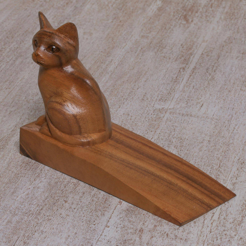 Butoir de sol en bois Kitten