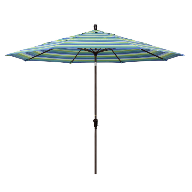 Parasol de marché 11 pi Austan, Sunbrella® bord de mer Séville rayé
