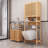 Toilet storage rack, independent bathroom, laundry room, space saving, natural