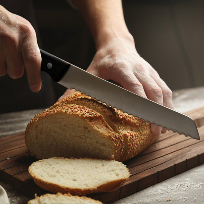 Deco Chef 16-Piece Stainless Steel Knife Set with Wood Handles