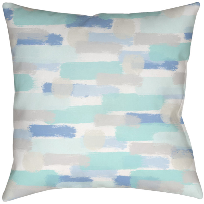 Seaside Splendor Indoor/Outdoor Throw Pillow, 16" H x 16" W x 4" D, Green