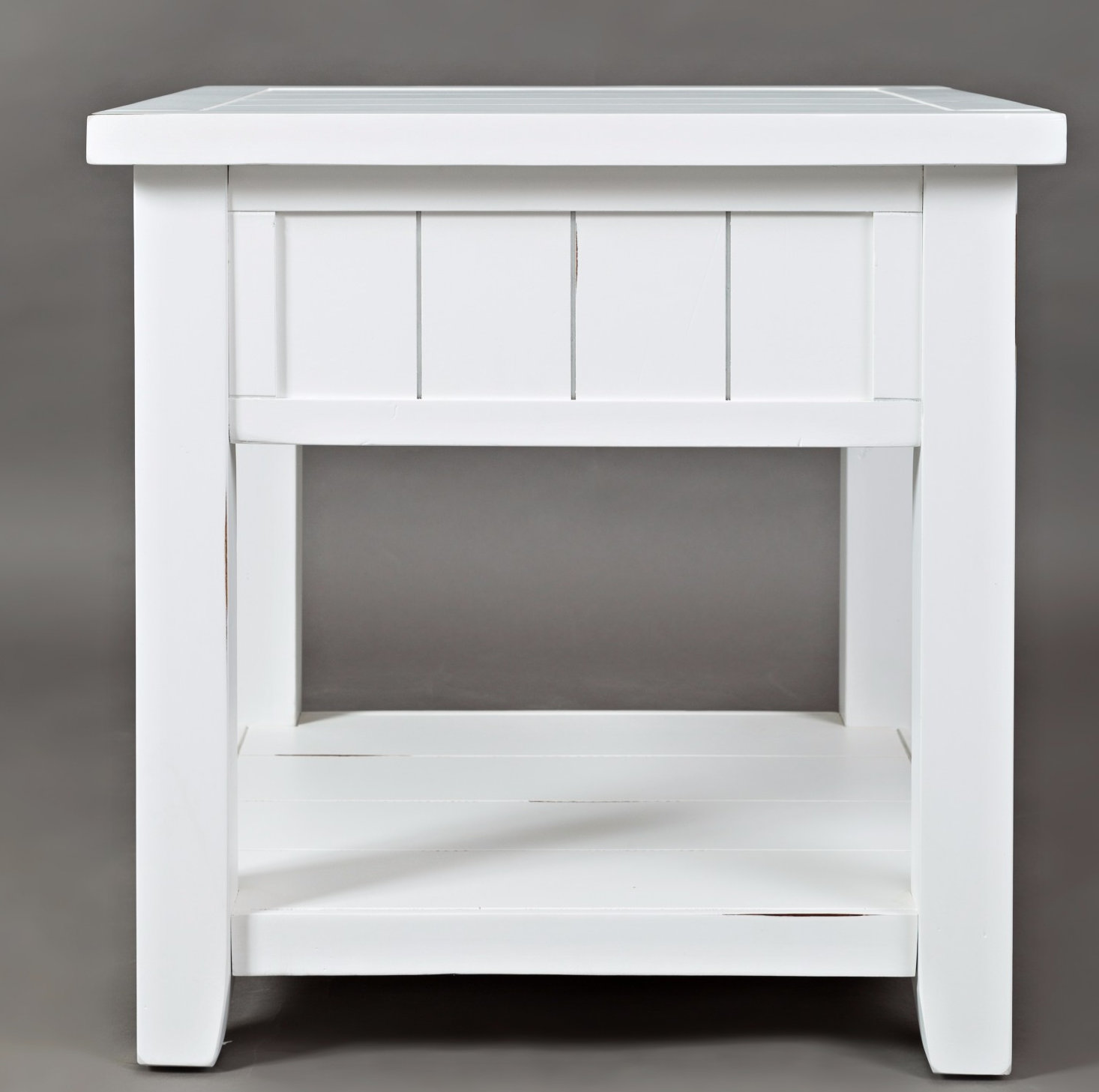 Castile 24" End Table, Weathered White