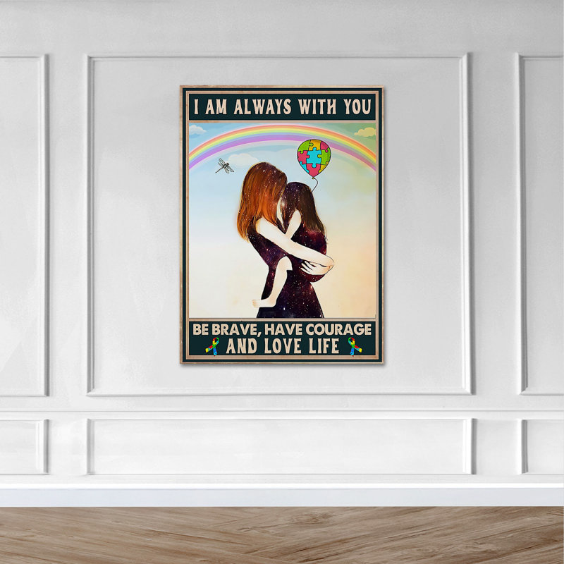 «Mother and Daughter with Rainbow», impression sur toile tendue, H 36 po x l 24 po x P 2 po