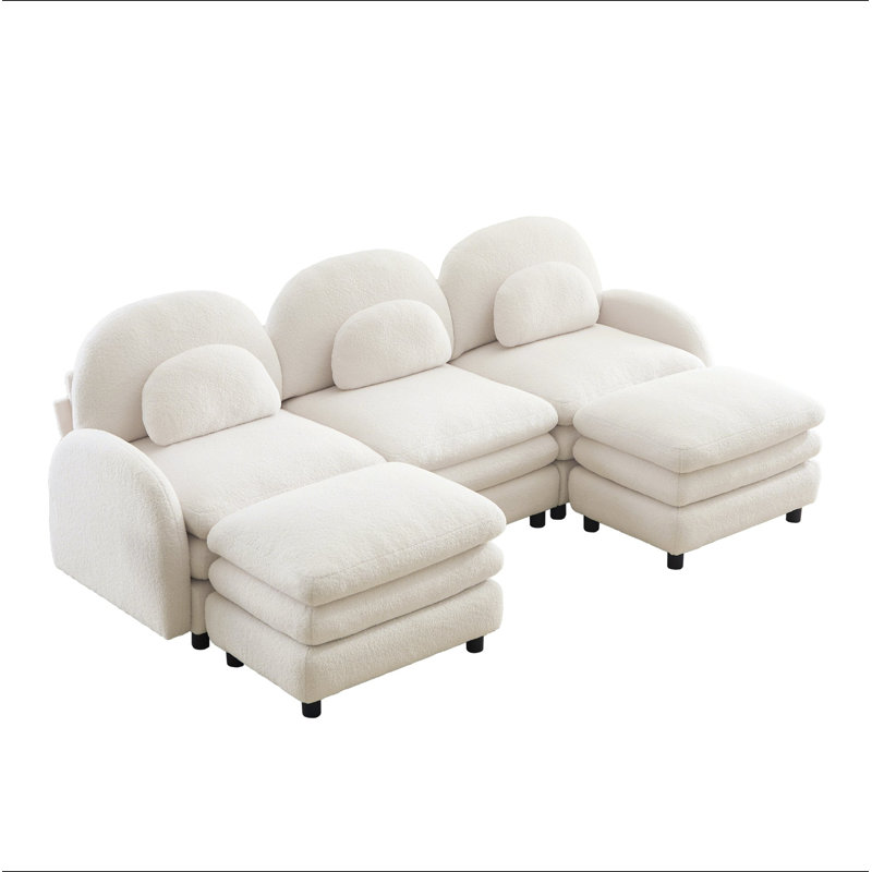 Canapé 3 places Teddy, White Teddy