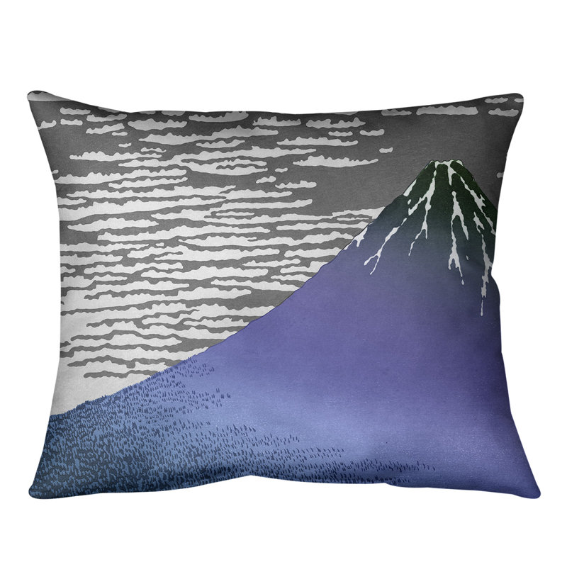 Katsushika Hokusai Reversible Throw Pillow, Poly Fill, 20" x 14", Blue
