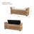 Boatwright 56'' W Flip Compartment Storage Rattan Upholstered Bench with Two Pillows and Solid Wood Feet