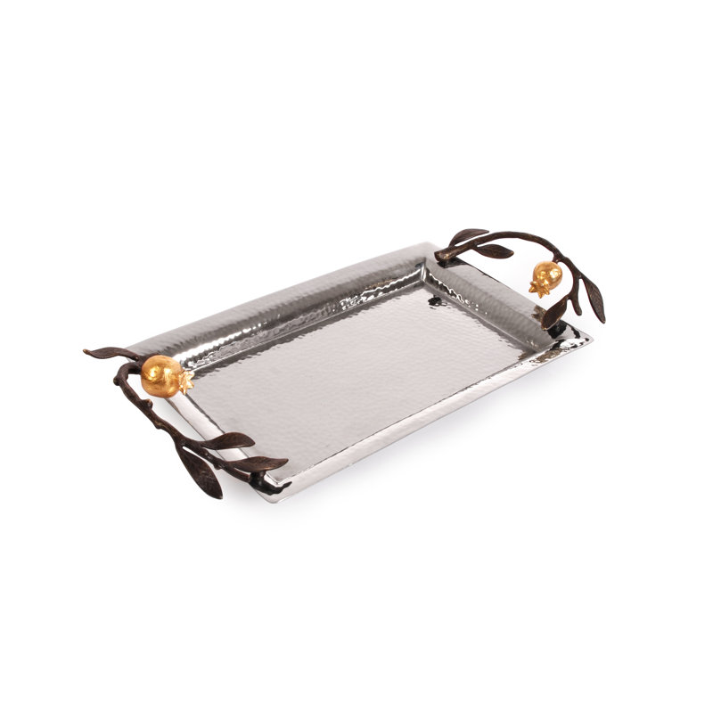 Pomegranate Serving Tray, 1.5" H x 12" W x 6" D