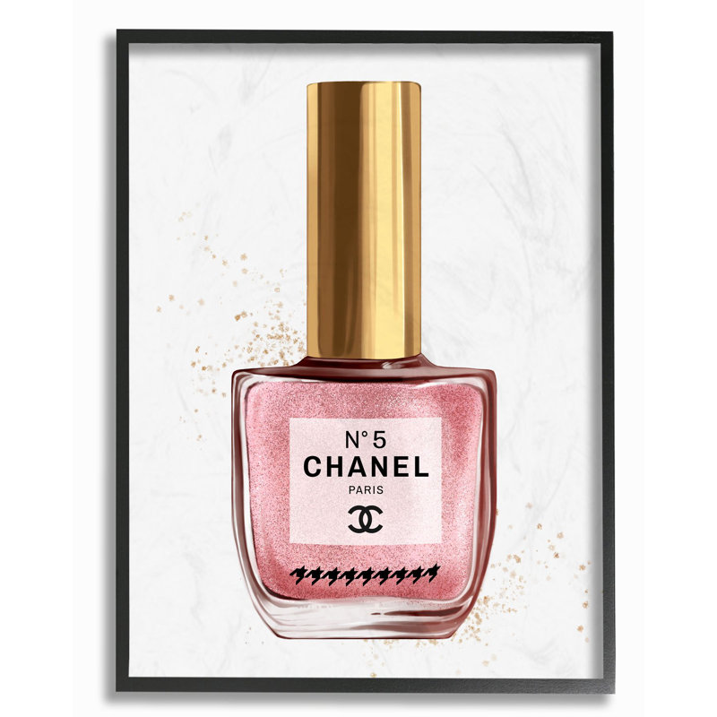 «Mak déguisement de vernis à ongles rose doré Fashion Design», Toile tendue, H 20 po x l 16 po