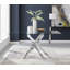 Lenworth Chrome and Glass Rectangular Dining Table Set with 6 Luxury Modern Velvet Chairs