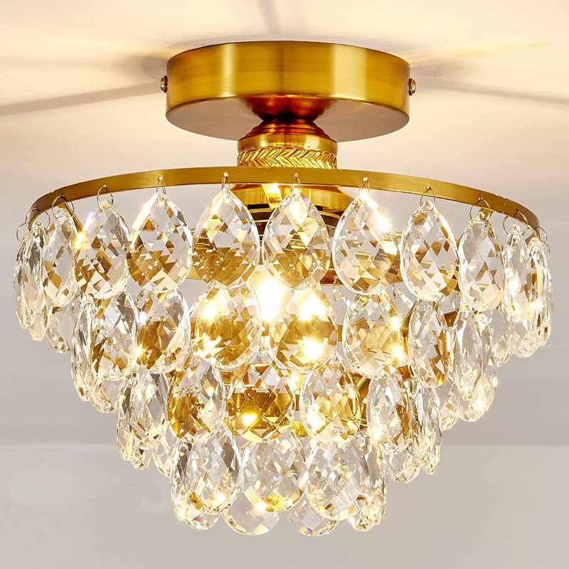 Plafonnier encastré en cristal Bindy