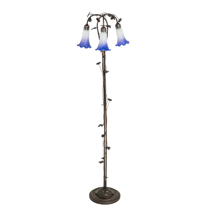 Sinagra Tree Floor Lamp, Blue/White