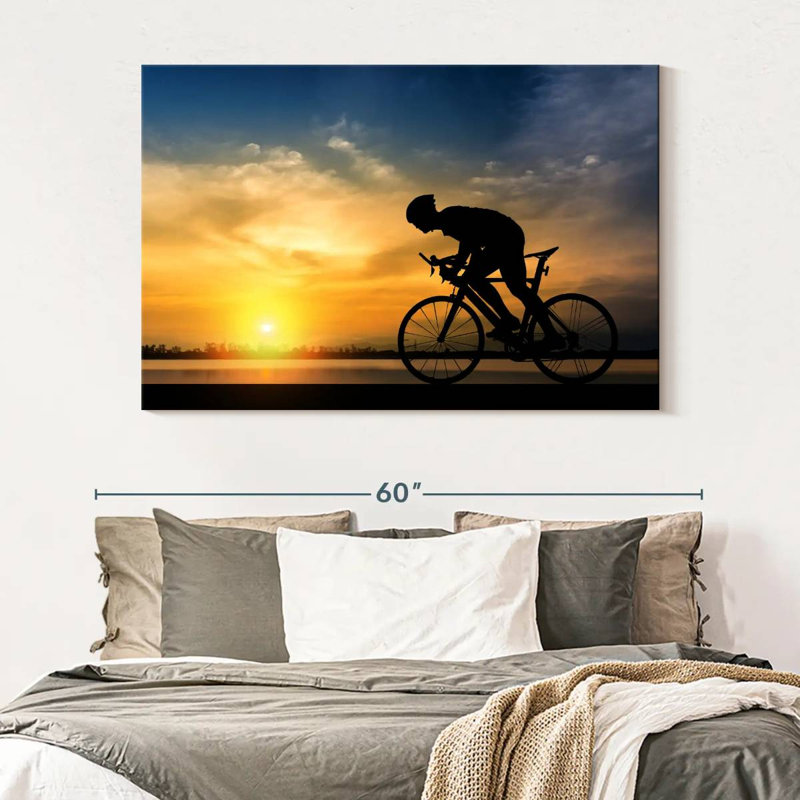 Silhouette de vélo Sireci, H 34 po x l 51 po