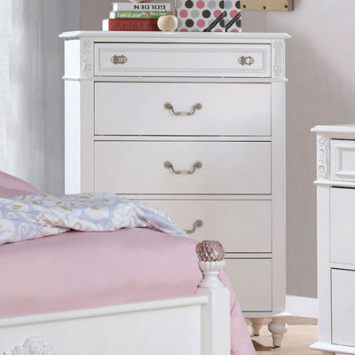 Commode en bois massif 5 tiroirs Melnik