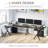 Cassey L-Shaped Metal Base Computer Desk