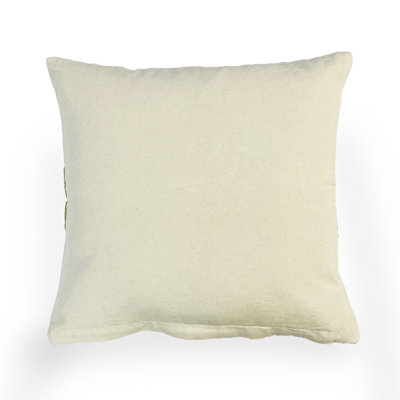 Embroidered Cotton Throw Pillow
