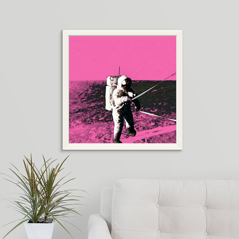 « spaces iii », reproduction d’art encadrée novogratz, H 27 po x l 27 po x P 1 po, Cadre blanc
