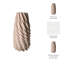 Vase moderne en grès avec texture en spirale sculptée et détails verticaux nervurés de style tendance Celine-980191053
