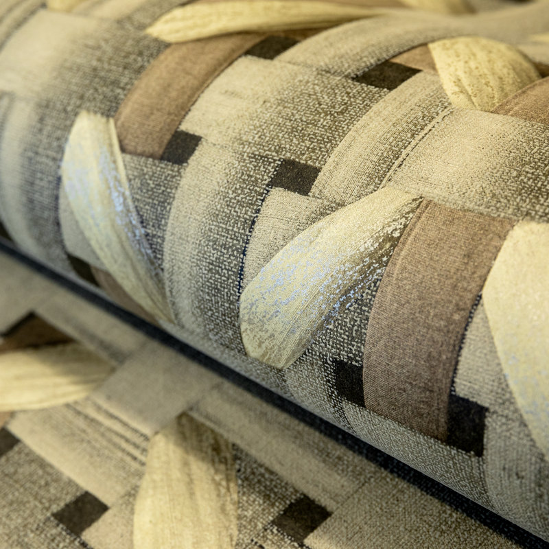Pepper Shimmer Finish Octogonal Honeycomb Seta Wallpaper Roll, Yellow