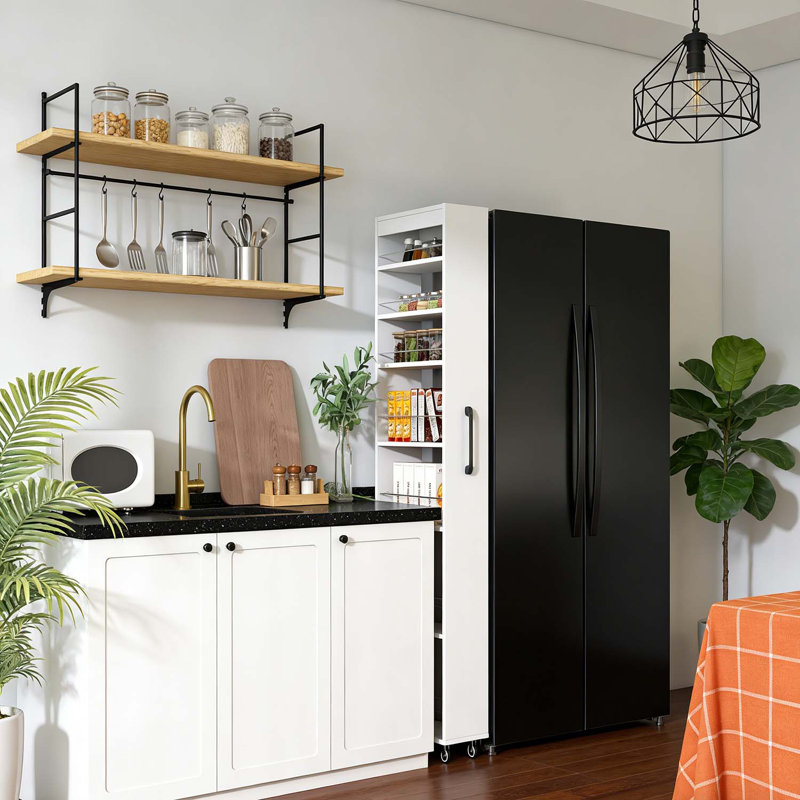7 Tier Multi-Functional Pull-Out Storage Cabinet For Narrow Spaces