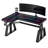 Chaniqua Music Synced RGB LED Glass Gaming Desk-89229637