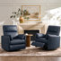 Fauteuil inclinable électrique en cuir véritable avec charge USB Canton