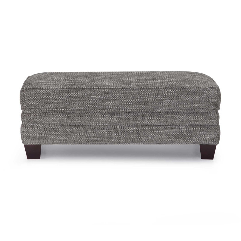 Joeseline Ottoman, Pewter Polyester Blend