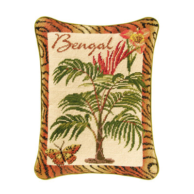 Bengal Needlepoint Pillow