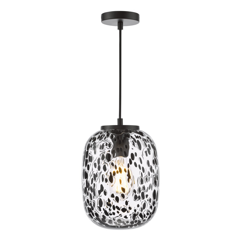 1 - Light Black Glass Pendant