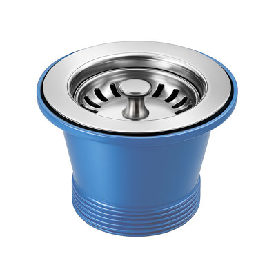Whitehaus 2-1/2" Basket Strainer With Lift Stopper in Polished Finish