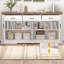 Buffet 63 ", armoire de rangement cannelée-837760469