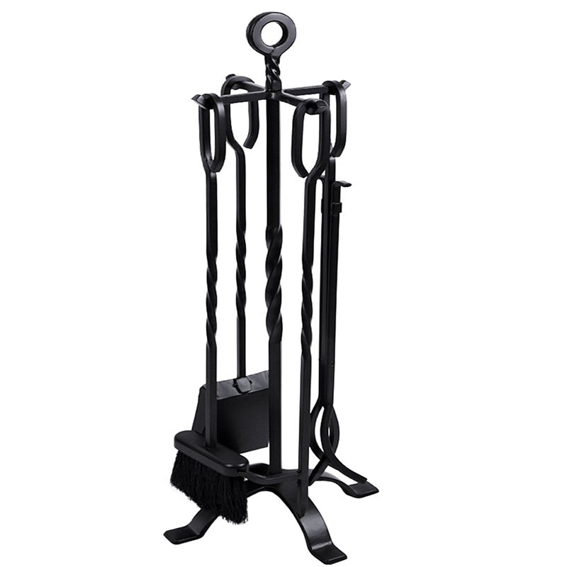 Ensemble d'outils de foyer en fer 5 pièces 5 pièces