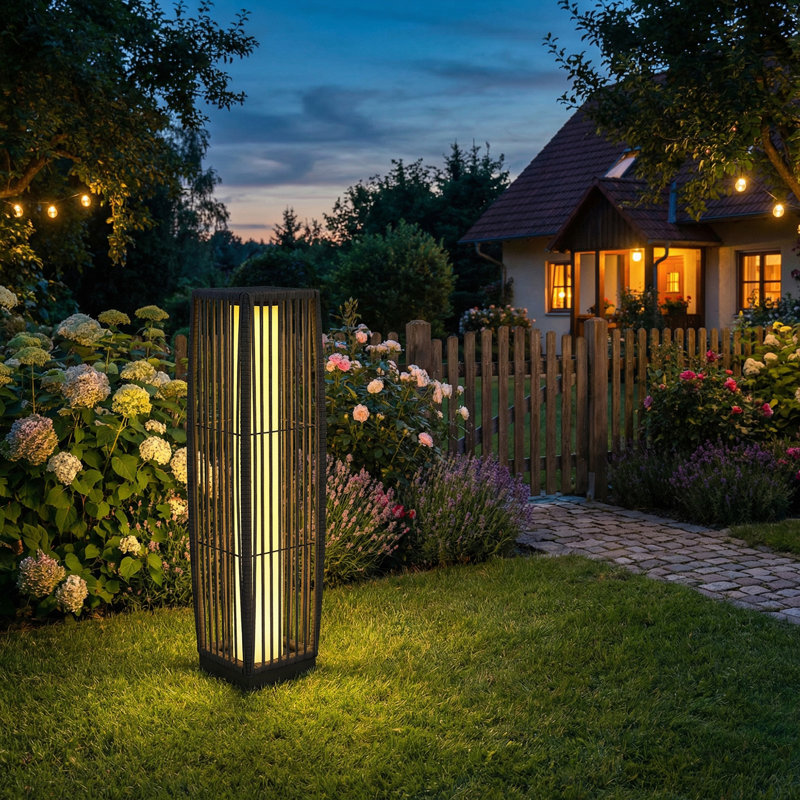 Dark Grey Solar Powered Steel Pathway Light