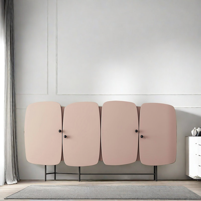 Modern Minimalist Sideboard Cabinet, Pink