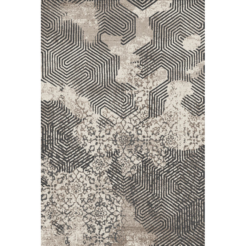 Tapis décoratif lavable à la machine beige, Sous-tapis rectangulaire de 3 pi 3 po x 4 pi 11 po