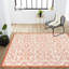 Tapis d'intérieur / extérieur crème / orange tissé texturé Deronte-719326378