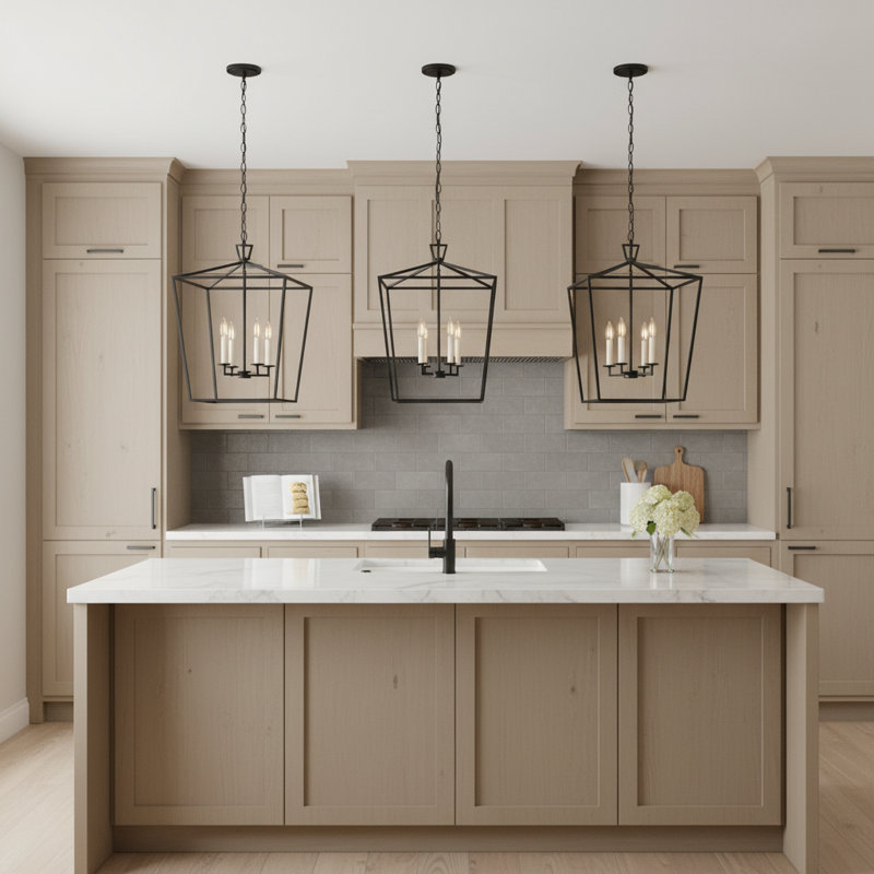 Dianna 4 - Light Chandelier, No , Matte Black, 24.4"H x 17"W x 17"D